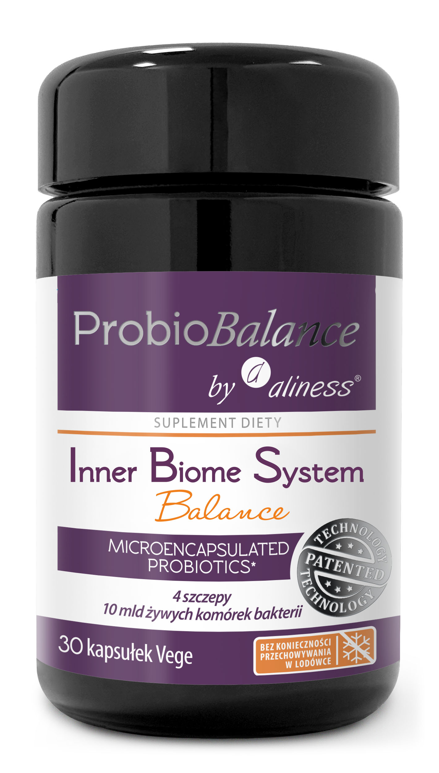 Aliness ProbioBALANCE, Probiotyk Inner Biome System Balance 10 mld x 60 vege kaps.