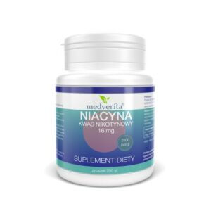 Niacyna 16 mg kwas nikotynowy - 250 gramów / 2500 porcji