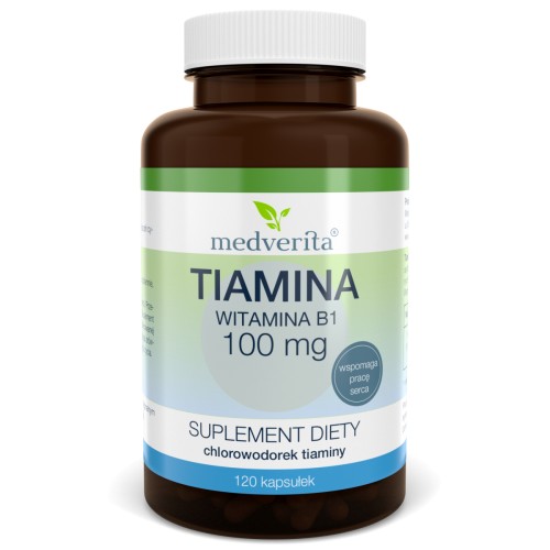 Tiamina 100 mg Witamina B1 - 120 kapsułek
