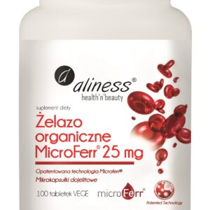 Aliness Żelazo organiczne MicroFerr® 25 mg x 100 tabletek VEGE