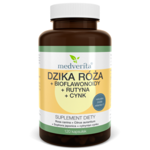 Medverita Dzika róża + Bioflawonoidy + Rutyna + Cynk - 120 kapsułek