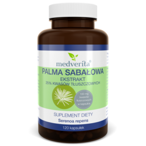 Medverita Palma Sabałowa ekstrakt - 25% kwasów tłuszczowych - 120 kapsułek
