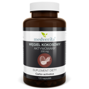 Medverita Węgiel kokosowy aktywowany 200 mg - 120 kapsułek