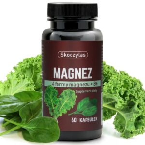 Skoczylas Magnez 4 formy - szpinak, jarmuż – suplement diety 60 kaps.