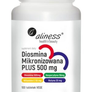 Aliness Diosmina mikronizowana PLUS 500 mg x 100 tabletek