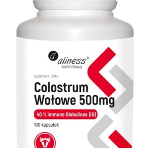 Aliness Colostrum Wołowe IG 40% 500 mg x 100 kaps.