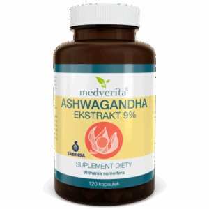Medverita Ashwagandha ekstrakt 9% - 120 kapsułek