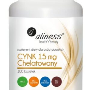 Aliness Cynk chelatowany 15 mg x 100 tabletek Vege