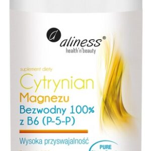Aliness Cytrynian Magnezu BEZWODNY 100% z B6 (P-5-P) PROSZEK 250g