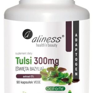 Aliness TULSI (ŚWIĘTA BAZYLIA) extract 5% 300mg x 90 Vege caps
