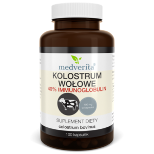 Medverita Kolostrum wołowe 40% immunoglobulin - 100 kapsułek