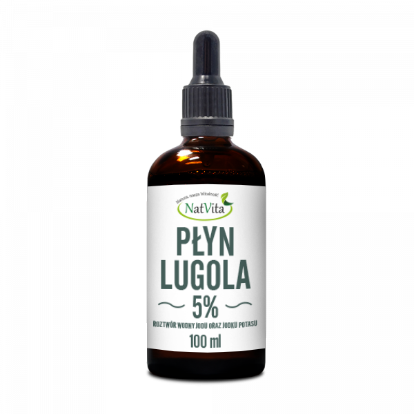 NatVita Płyn Lugola 5% 100 ml - Jod +Jodek Potasu