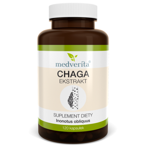 Medverita Chaga ekstrakt 500mg - 120 kapsułek
