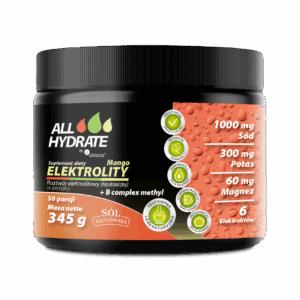 Aliness ALLHydrate, Elektrolity Mango + B complex methyl 345g, 50 porcji