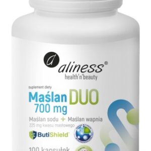 Aliness Maślan DUO 700mg (wapnia+sodu) 225mg kwasu masłowego x 100 vege kaps