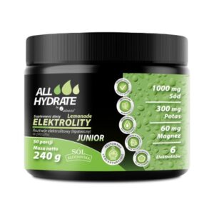 Aliness ALLHydrate, Elektrolity JUNIOR Lemonade 240g, 50 porcji