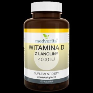 Medverita D3 4000 IU witamina D z lanoliny - 120 kapsułek